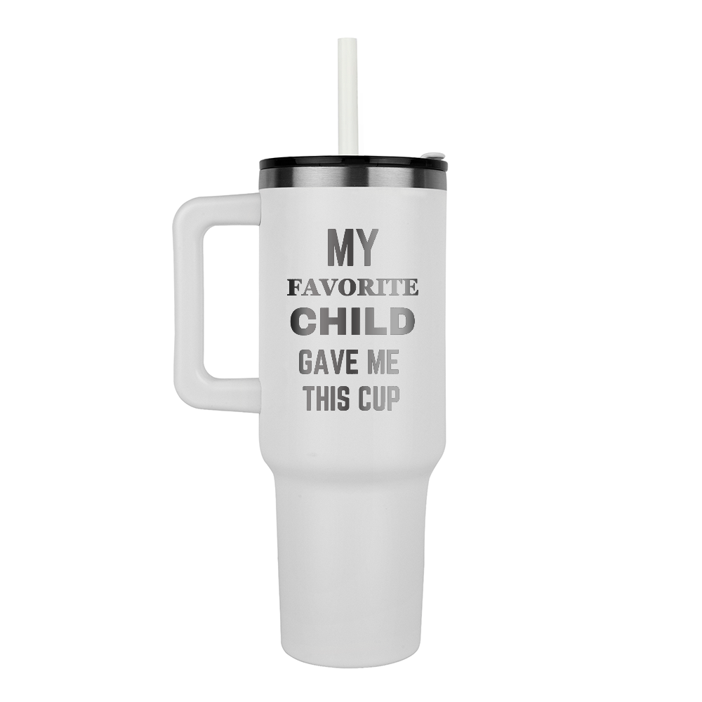 Laser Engraved 40 oz Tumbler for Parents - Stainless Steel, BPA-Free