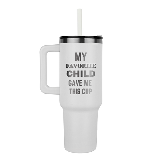 Laser Engraved 40 oz Tumbler for Parents - Stainless Steel, BPA-Free