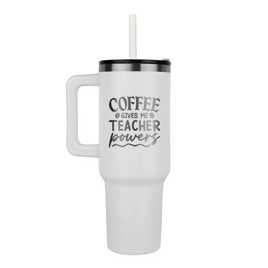 40 oz Stainless Steel Tumbler Teacher Powers