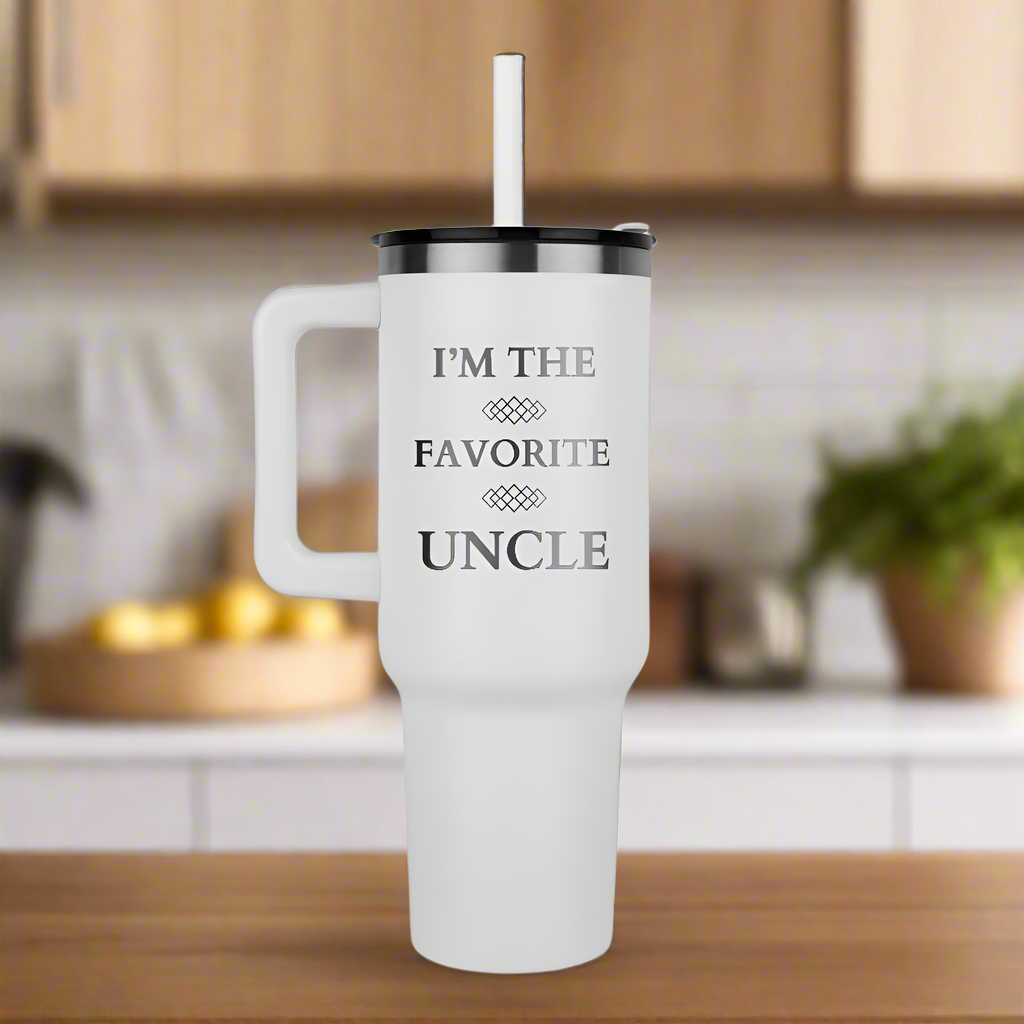 40 oz Stainless Steel Tumbler I'm the Favorite Uncle