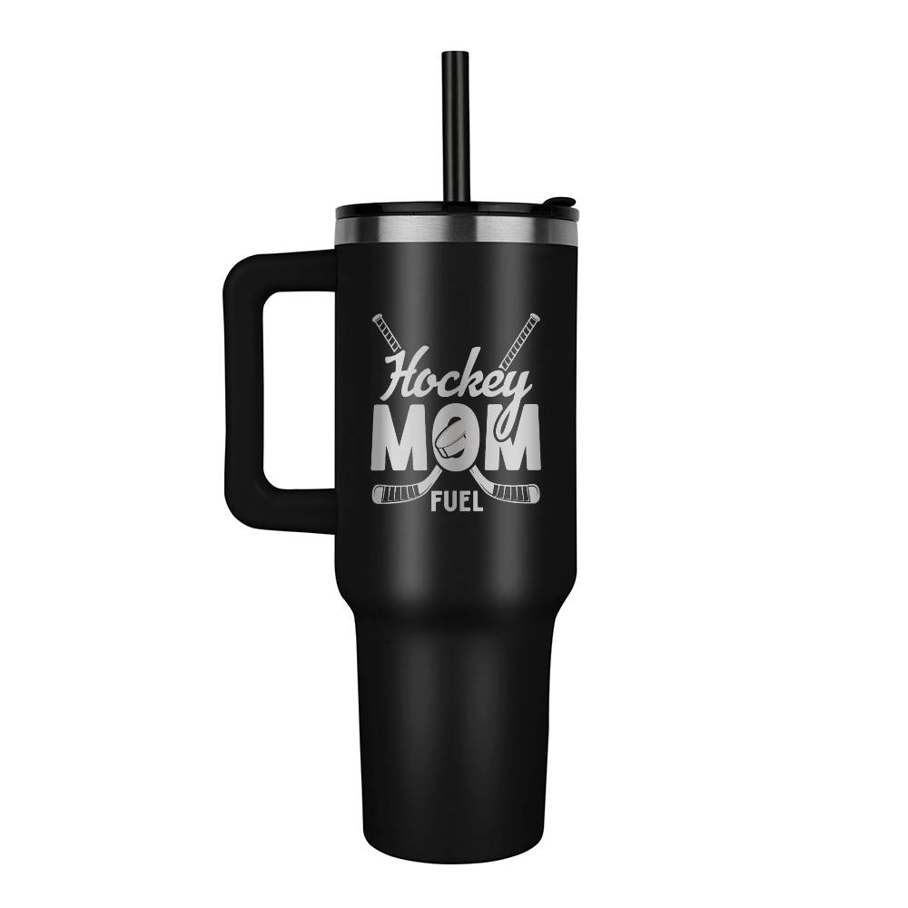 40 oz Stainless Steel Tumbler Hockey Mom