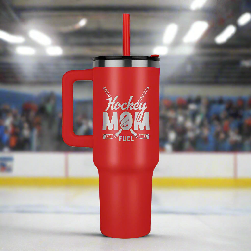 40 oz Stainless Steel Tumbler Hockey Mom