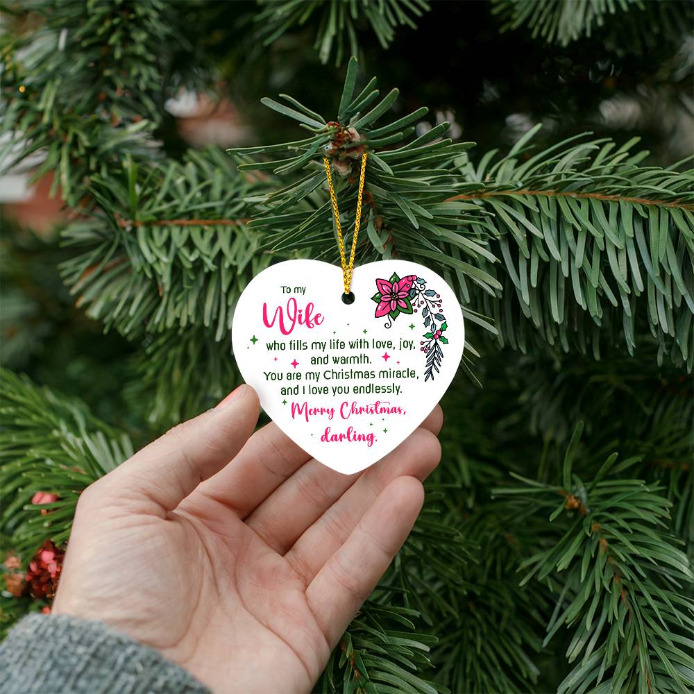 Christmas Ornament - To My Wife Who Fills My Life
