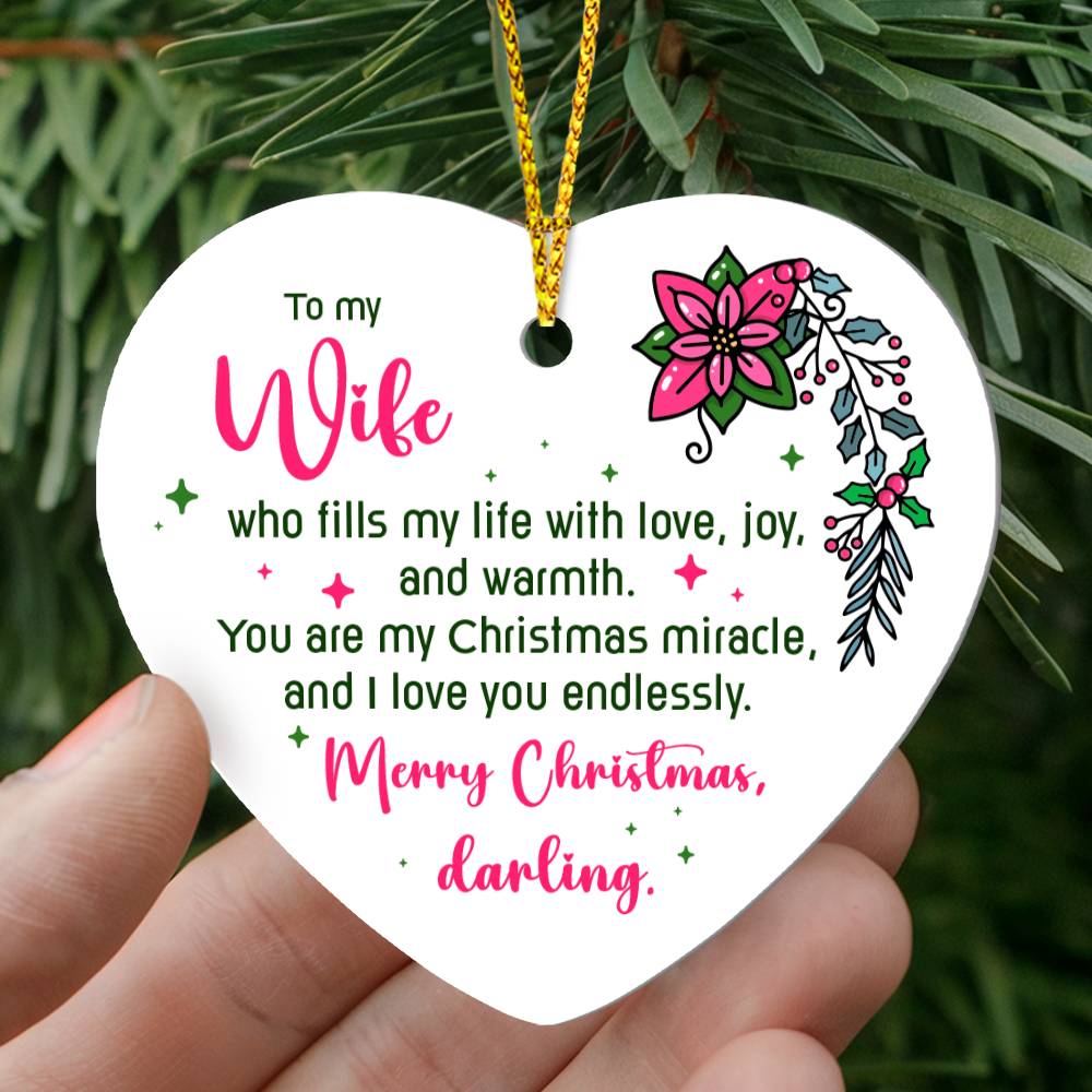 Christmas Ornament - To My Wife Who Fills My Life