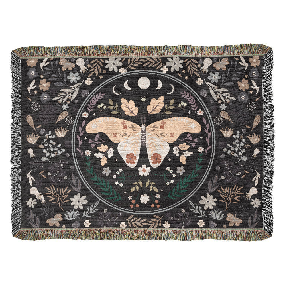 Heirloom Woven Blanket with Butterfly (Landscape/Horizontal)