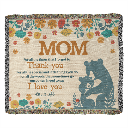 Heirloom Woven Blanket Mama Bear (Landscape/Horizontal)