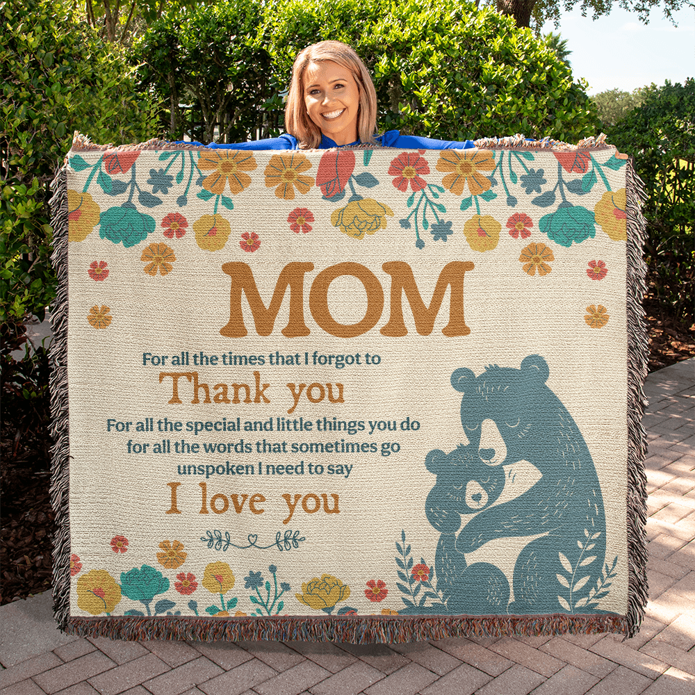 Heirloom Woven Blanket Mama Bear (Landscape/Horizontal)