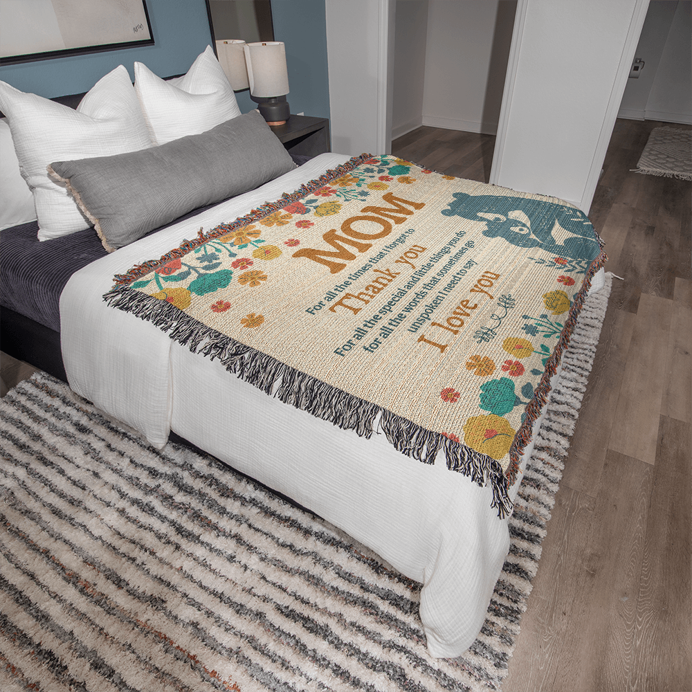 Heirloom Woven Blanket Mama Bear (Landscape/Horizontal)