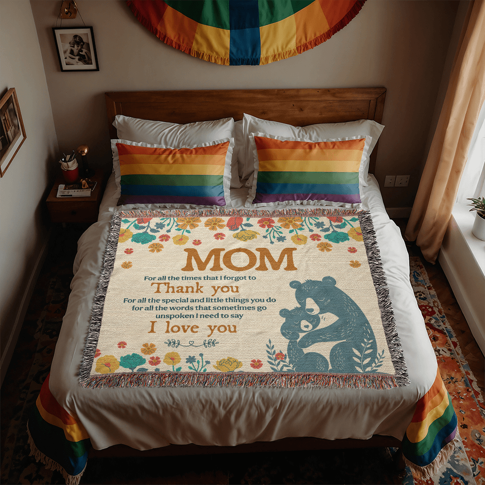 Heirloom Woven Blanket Mama Bear (Landscape/Horizontal)