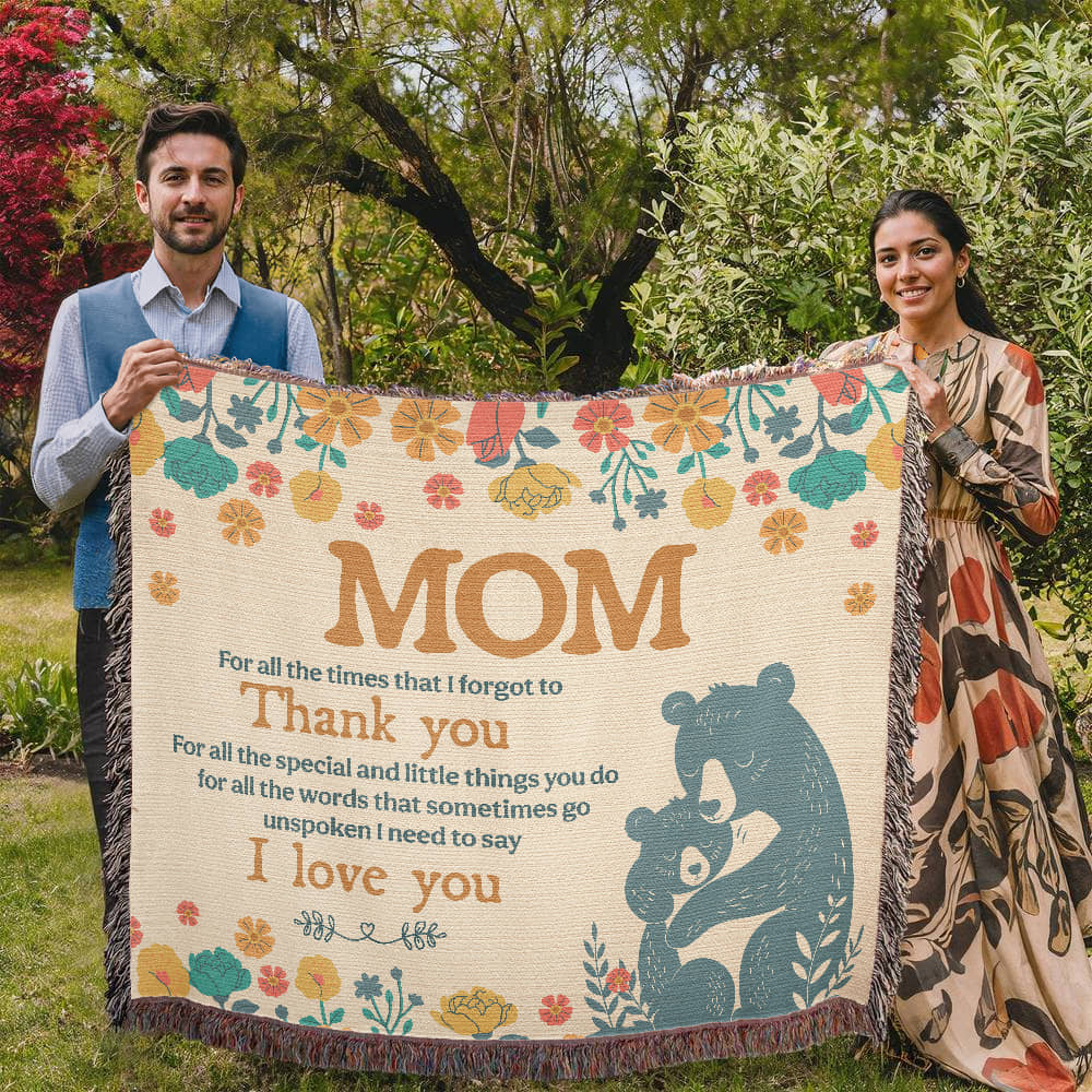 Heirloom Woven Blanket Mama Bear (Landscape/Horizontal)