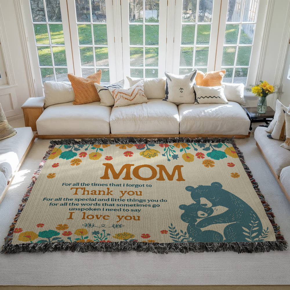 Heirloom Woven Blanket Mama Bear (Landscape/Horizontal)