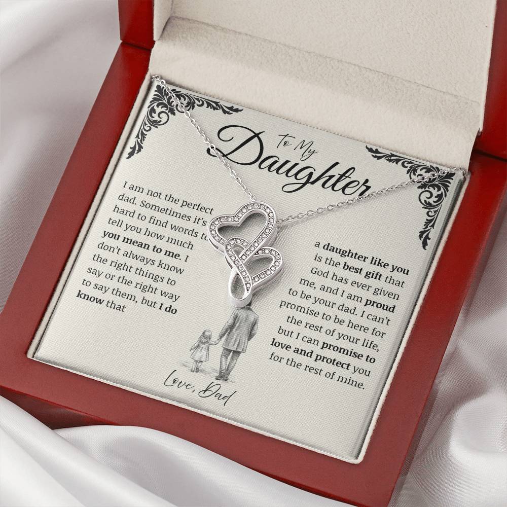 To My Daughter from Dad - 14K White Gold Necklace - Five Designs to Choose From