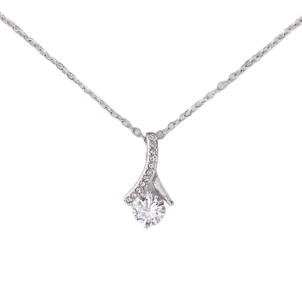 The Alluring Beauty Necklace with Elegant Ribbon-Shaped Pendant