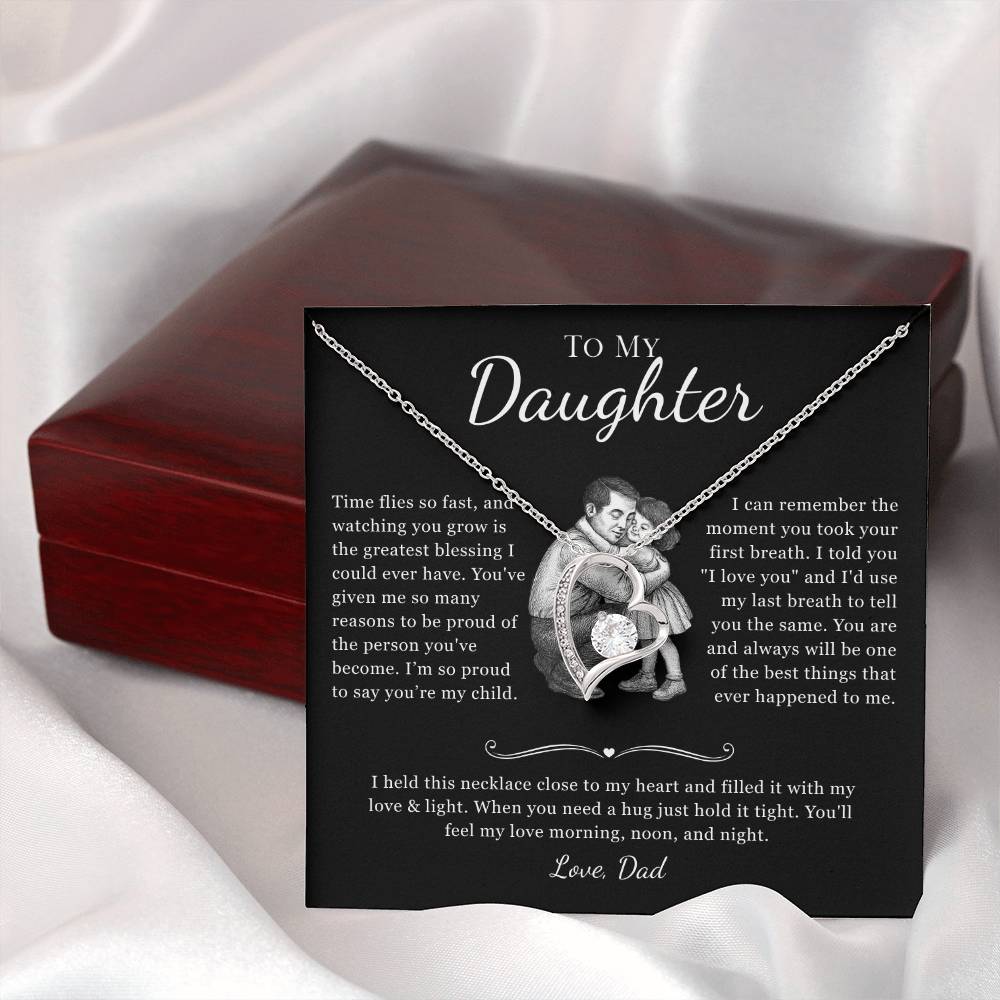 Necklace Gift for Daughter from Dad - Four Pendant Variations to Choose From