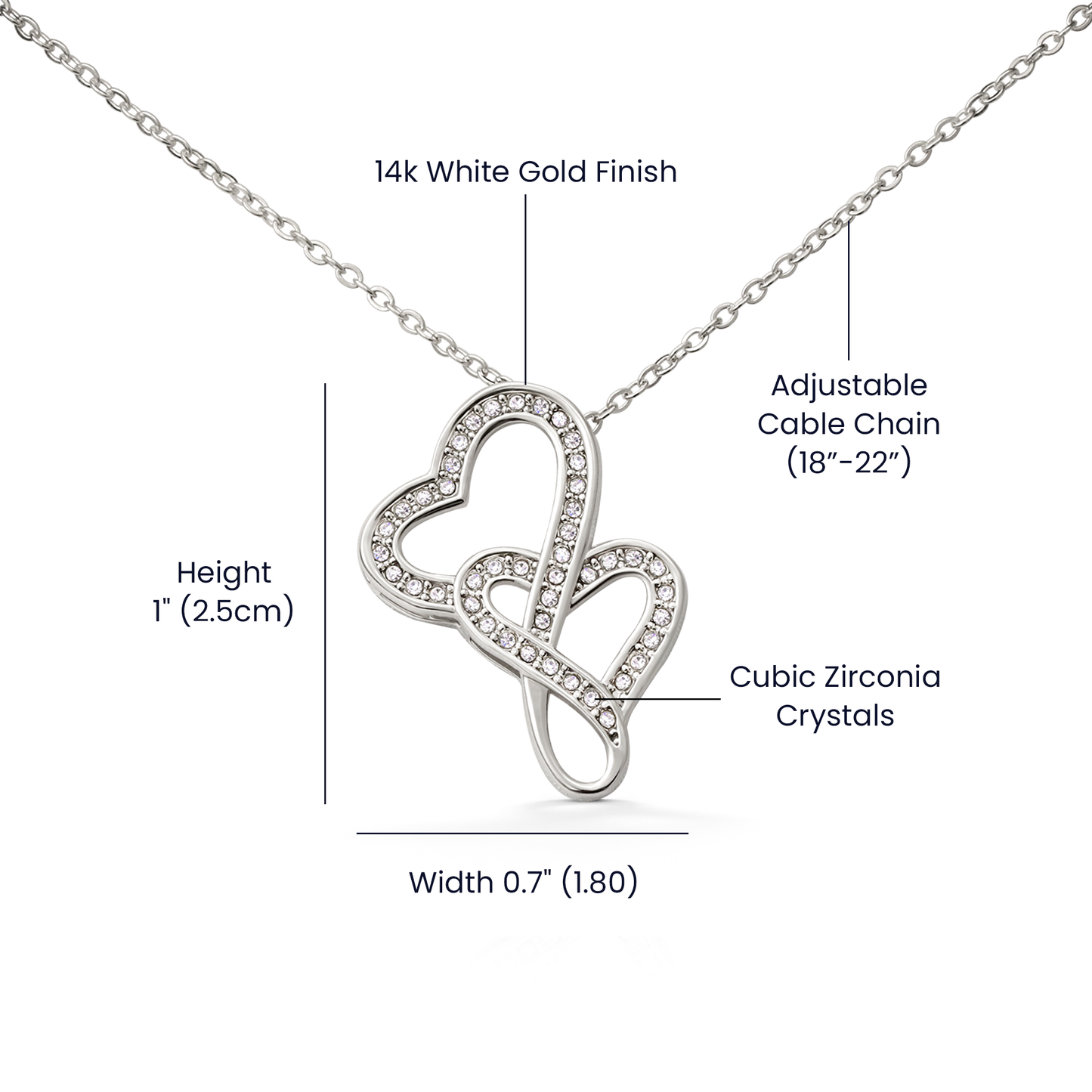 To My Daughter from Dad - 14K White Gold Necklace - Five Designs to Choose From