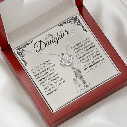 To My Daughter from Dad - 14K White Gold Necklace - Five Designs to Choose From