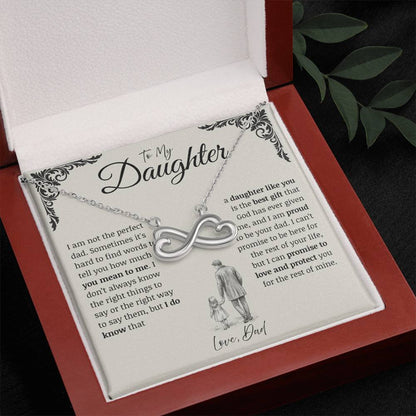 To My Daughter from Dad - 14K White Gold Necklace - Five Designs to Choose From