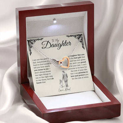 To My Daughter from Dad - 14K White Gold Necklace - Five Designs to Choose From