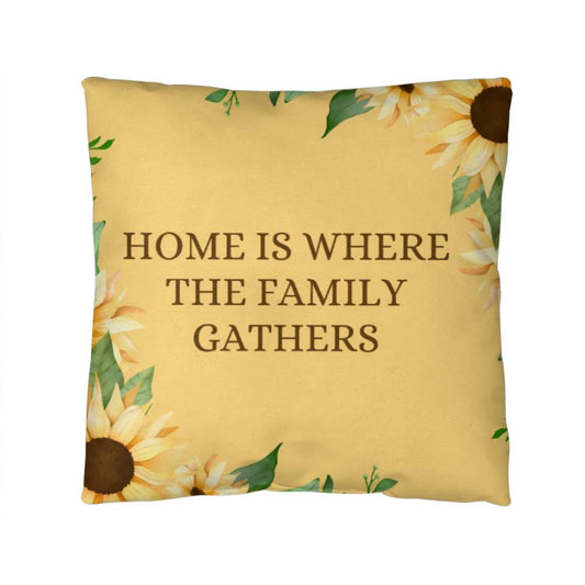 Premium Outdoor Pillow Featuring a Sunflower Floral Design