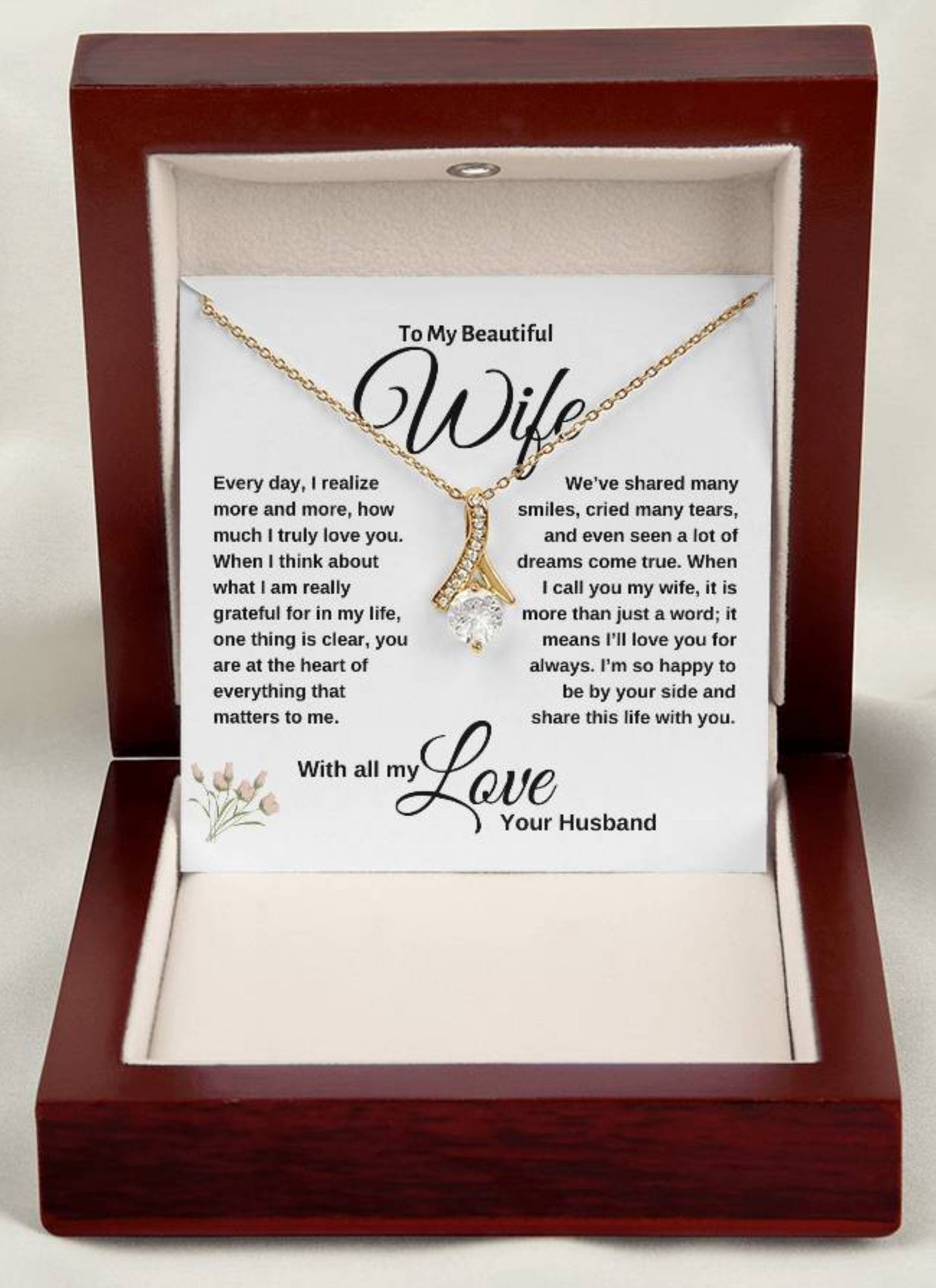 Alluring Beauty Necklace - Wife is More Than Just a Word