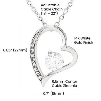 To My Daughter from Dad - 14K White Gold Necklace - Five Designs to Choose From