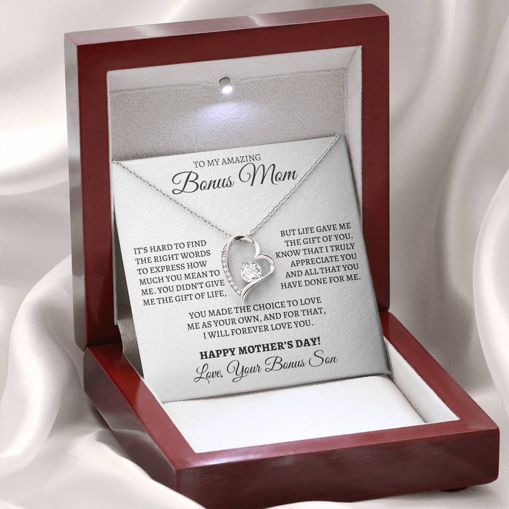 Mother's Day Forever Love Necklace to Bonus Mom from Bonus Son