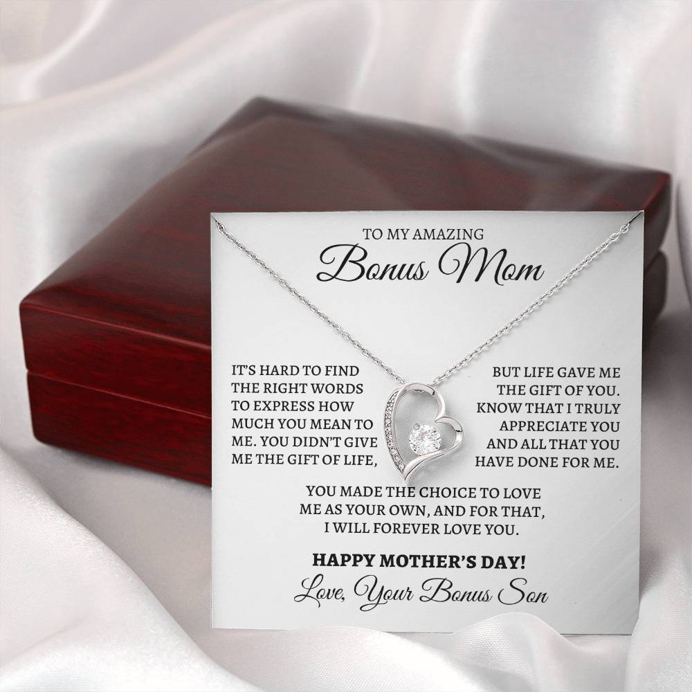 Mother's Day Forever Love Necklace to Bonus Mom from Bonus Son