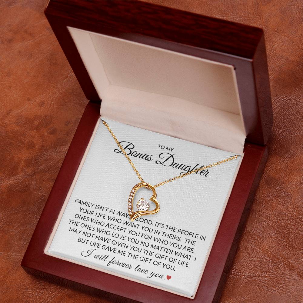 Forever Love Necklace For Bonus Daughter - I Will Forever Love You