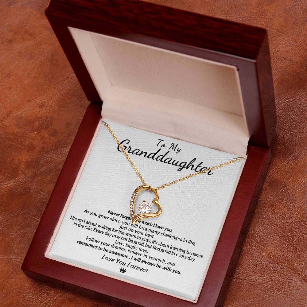 Forever Love Necklace - To My Granddaughter - Never Forget How Much I Love You