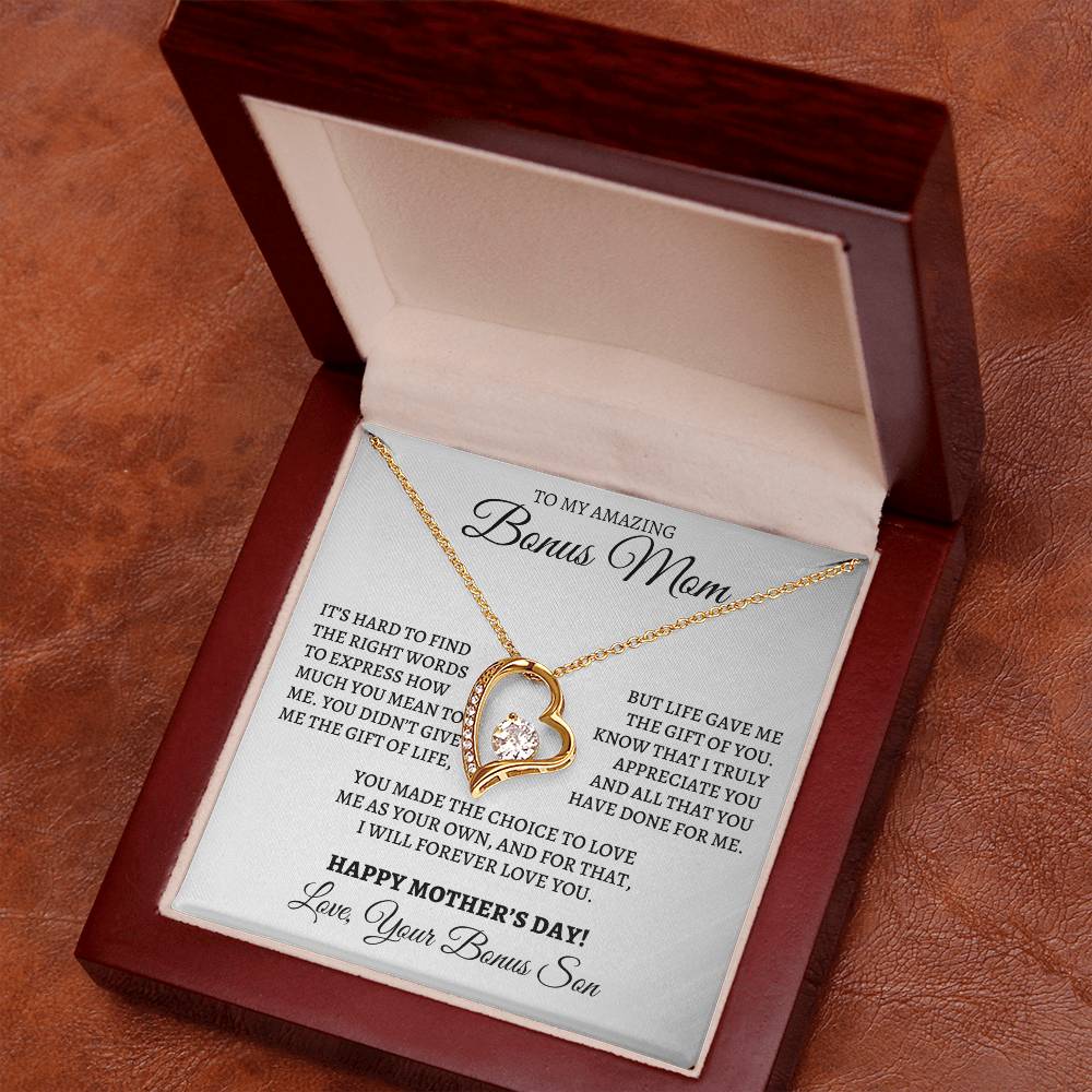 Mother's Day Forever Love Necklace to Bonus Mom from Bonus Son