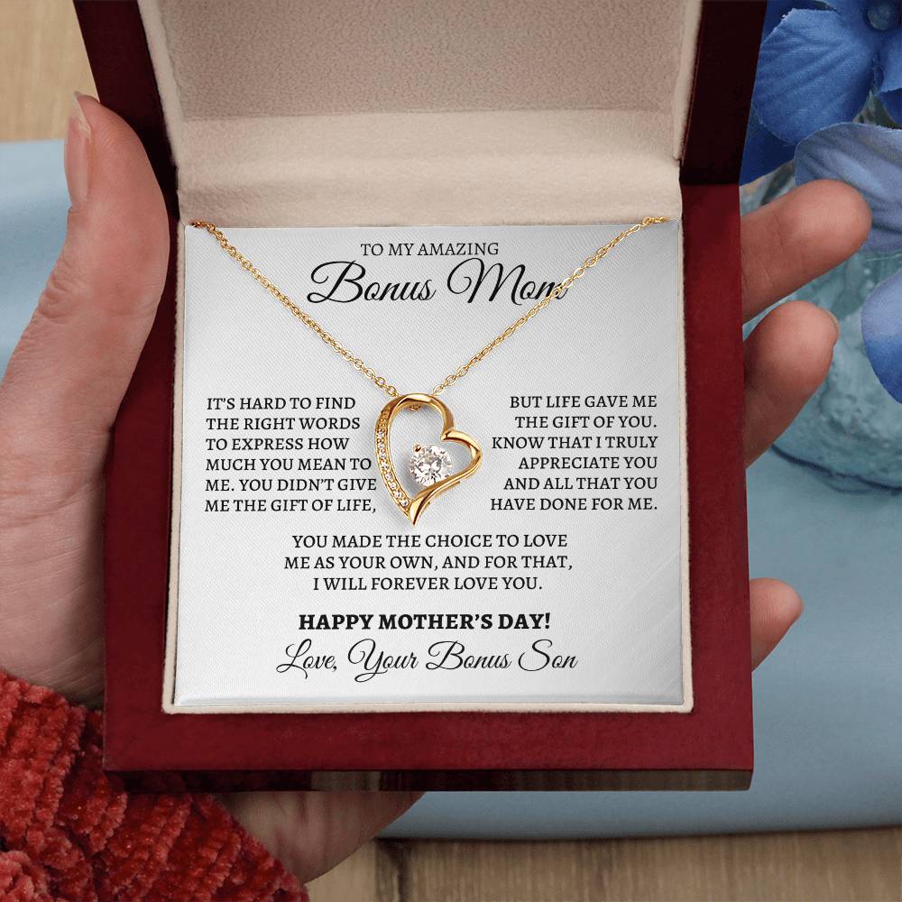 Mother's Day Forever Love Necklace to Bonus Mom from Bonus Son