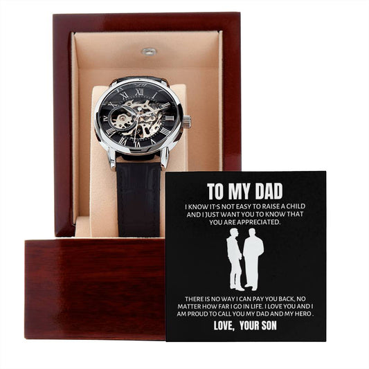 Men's Openwork Watch - Proud to Call You My Dad