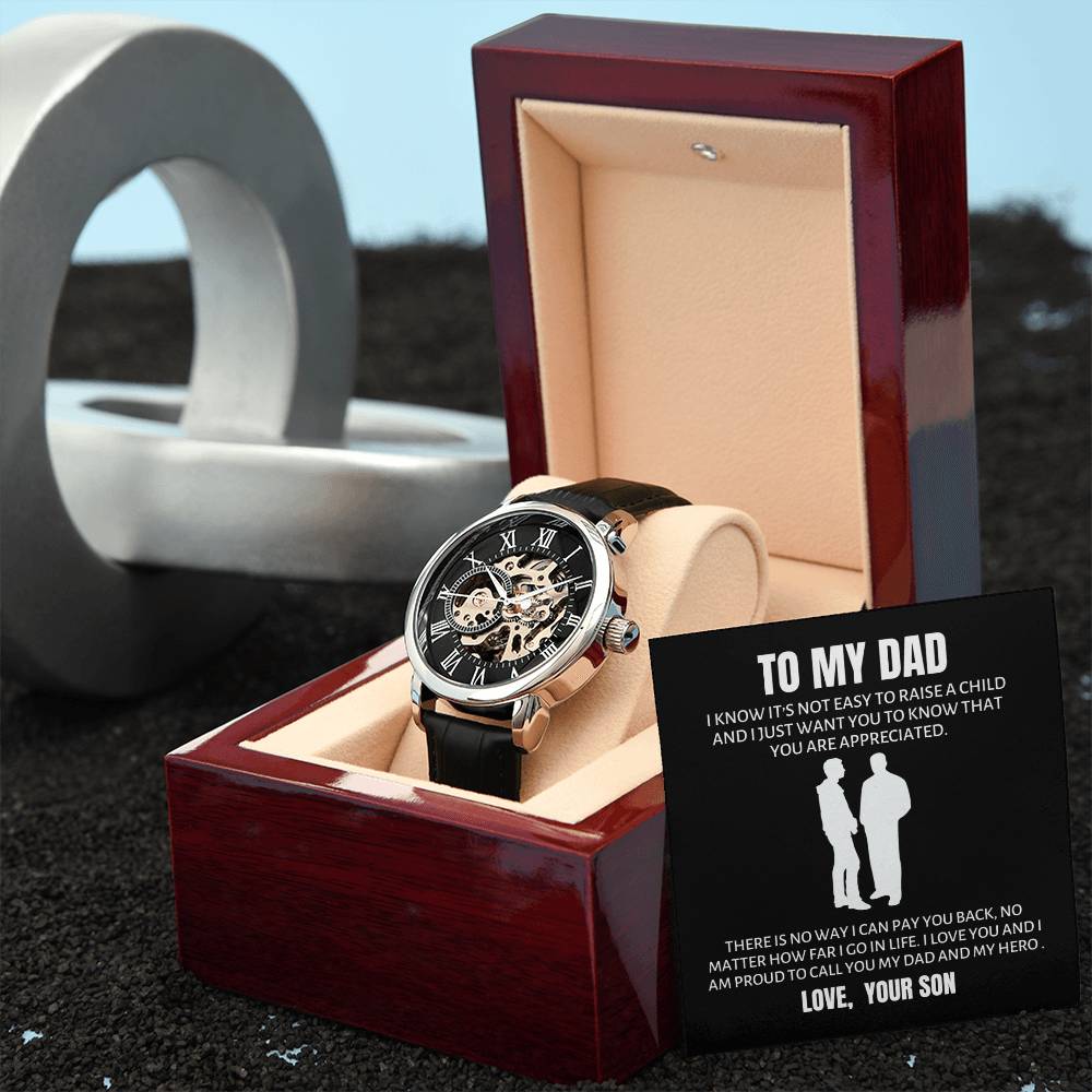 Men's Openwork Watch - No Way I Can Pay You Back