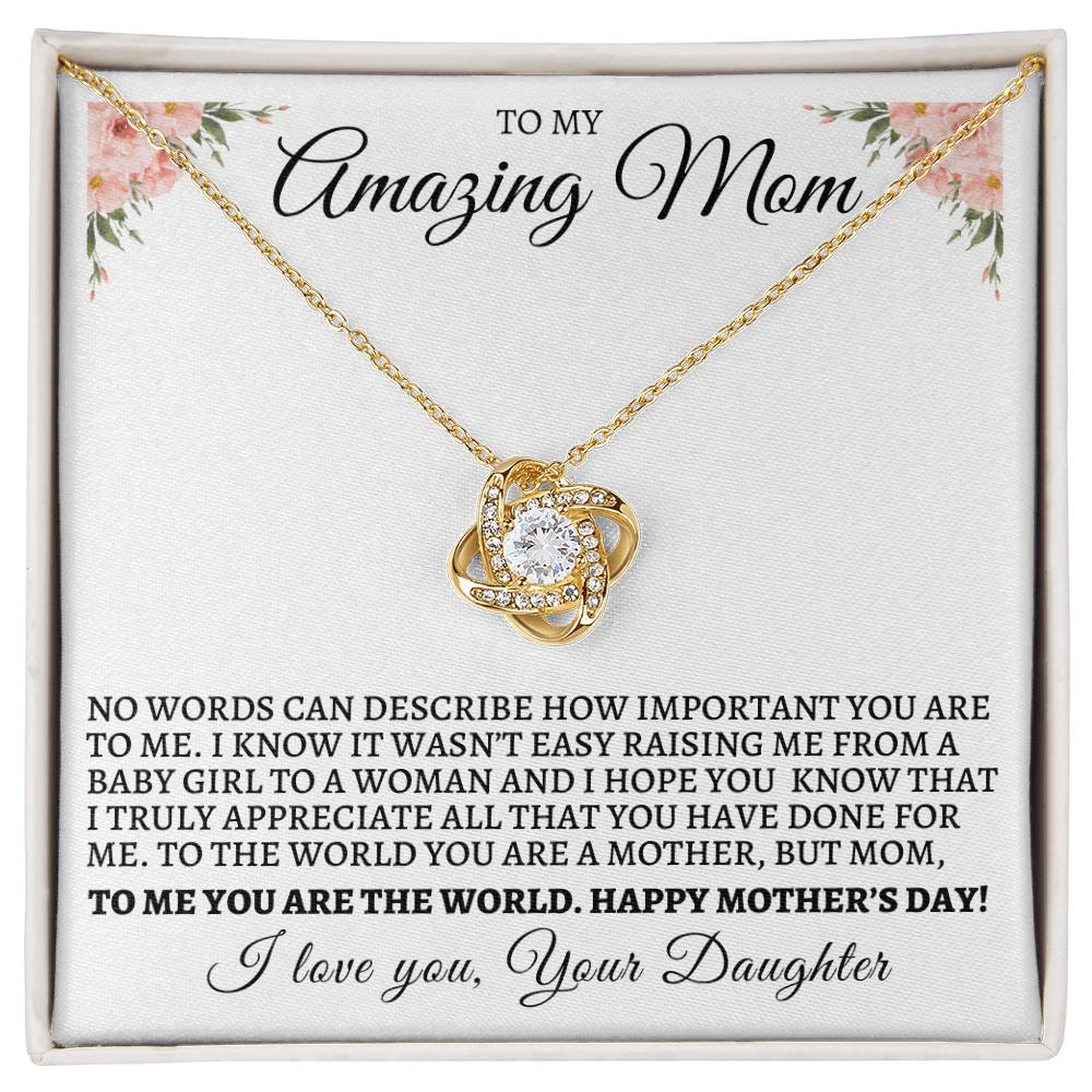 Mother's Day Love Knot Necklace - From Daughter