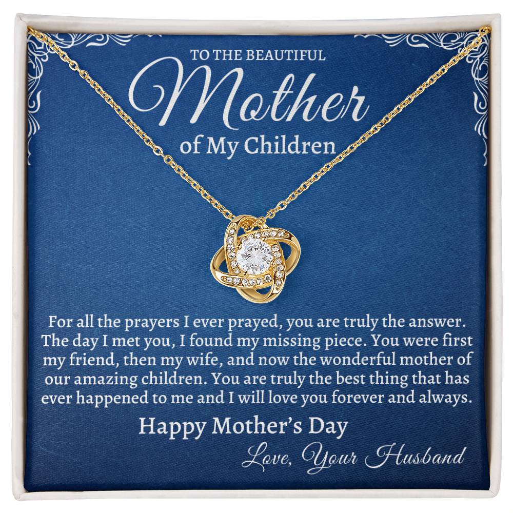 Mother's Day Love Knot Necklace From Husband - You Are Truly The Best