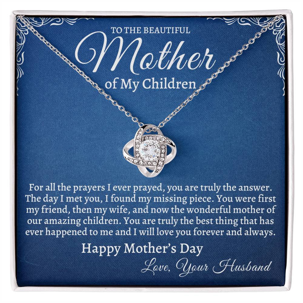 Mother's Day Love Knot Necklace From Husband - You Are Truly The Best