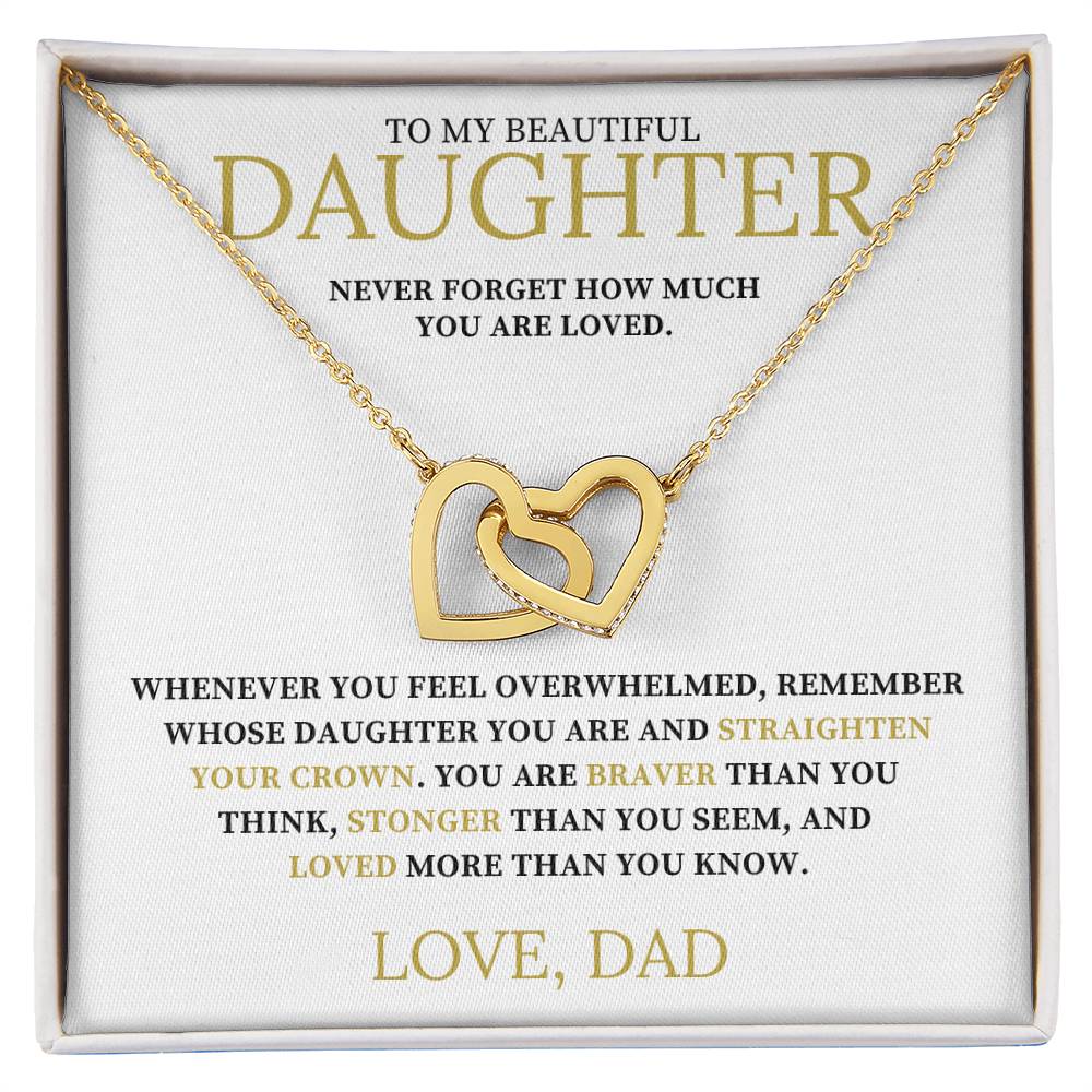 Interlocking Hearts - Daughter You Are Loved