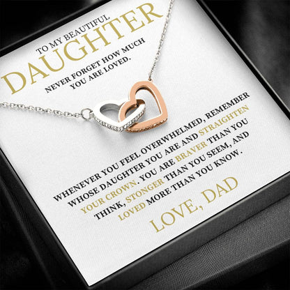 Interlocking Hearts - Daughter You Are Loved