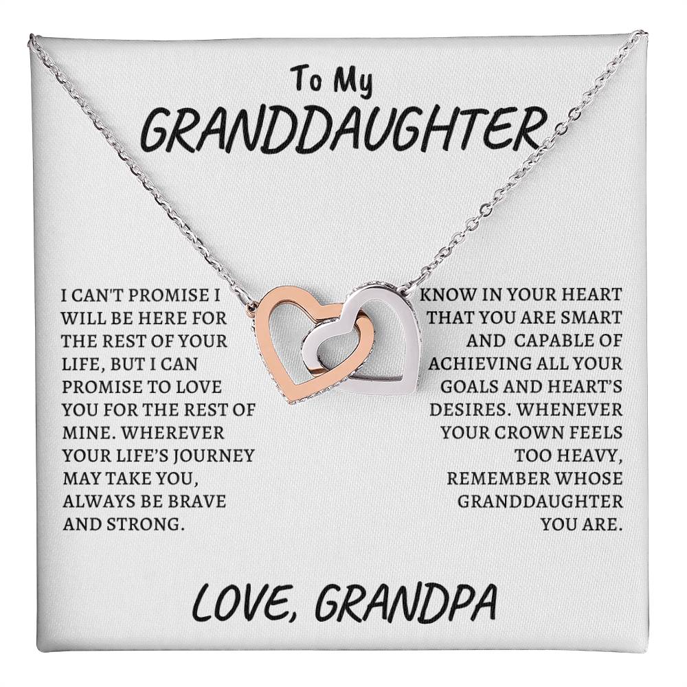 Interlocking Hearts - Granddaughter Always Be Brave