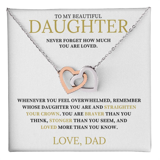 Interlocking Hearts - Daughter You Are Loved