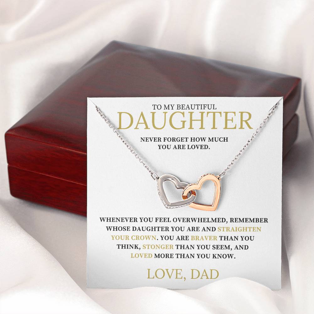 Interlocking Hearts - Daughter You Are Loved