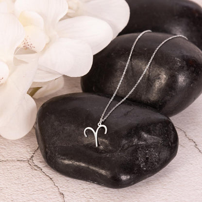 Zodiac Sign Necklace - Aries Wife - Red Sky