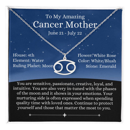 Zodiac Sign Cancer - Mother - Night Blue Sky