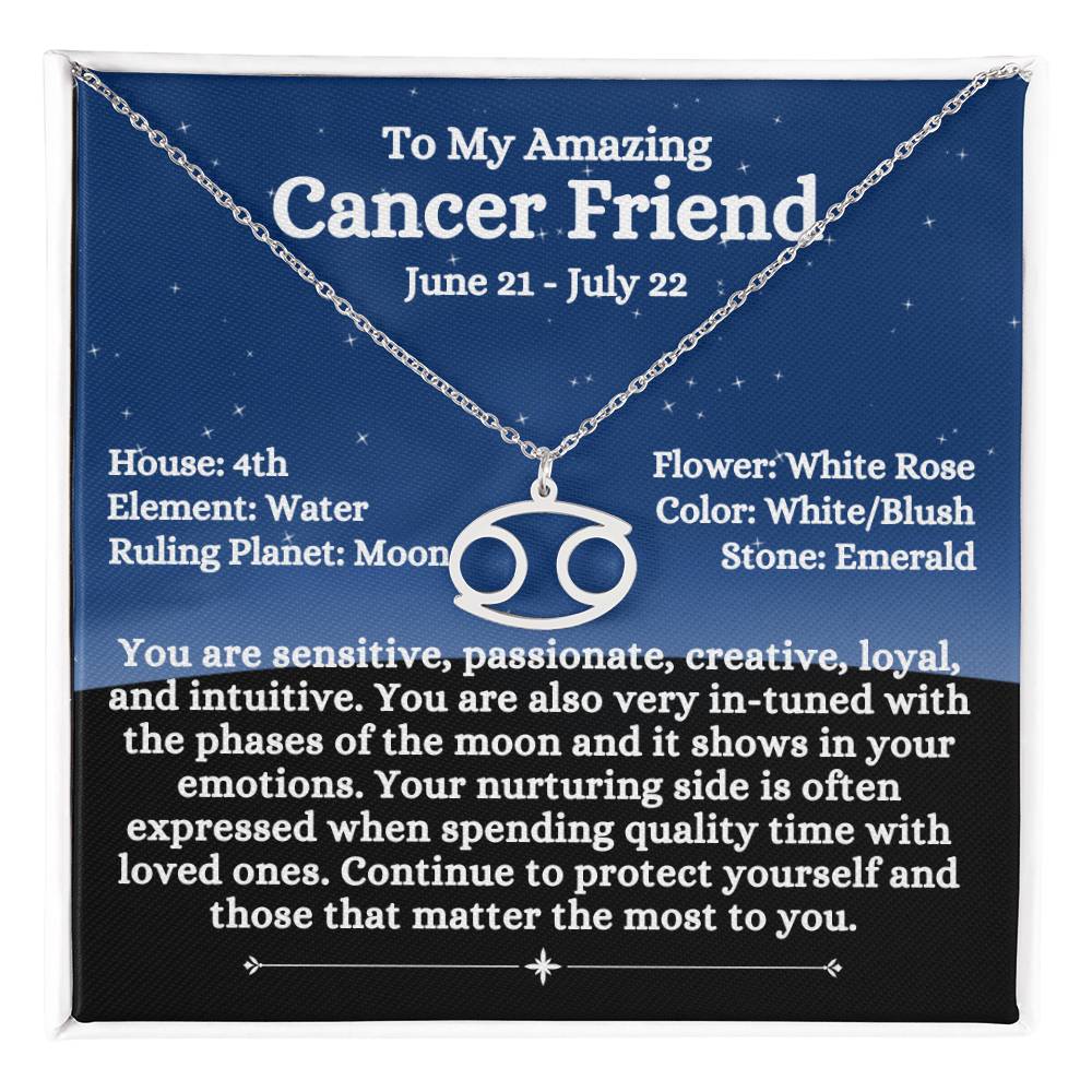 Zodiac Sign Cancer - Friend - Dark Blue Sky