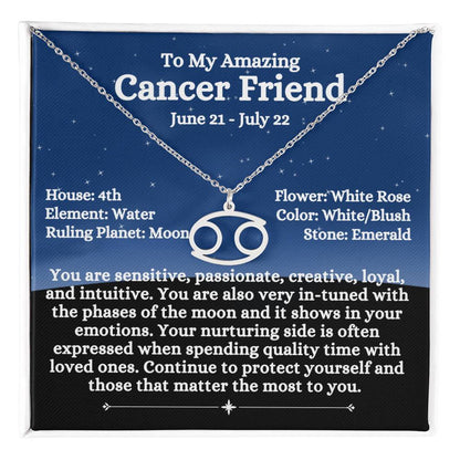 Zodiac Sign Cancer - Friend - Dark Blue Sky