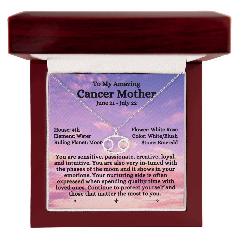 Zodiac Sign Cancer - Mother - Light Pink Sky