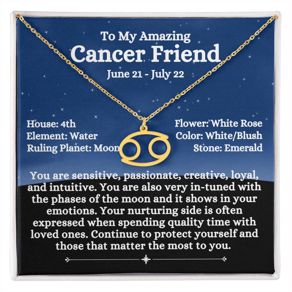 Zodiac Sign Cancer - Friend - Dark Blue Sky