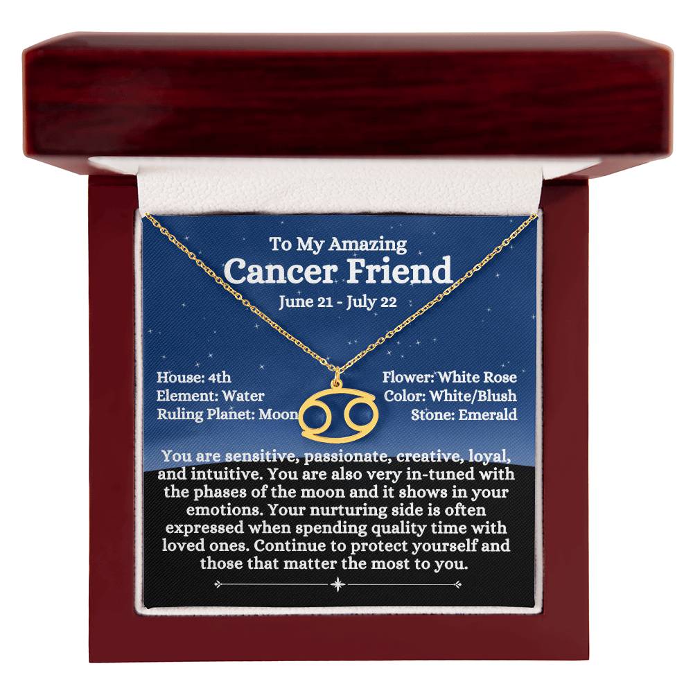 Zodiac Sign Cancer - Friend - Dark Blue Sky