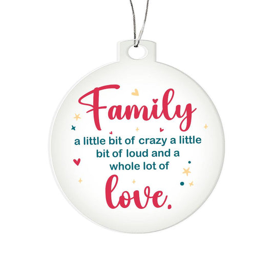 Acrylic Ornament Family Love