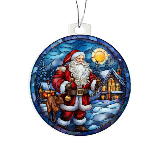 Acrylic Ornament Santa's Coming